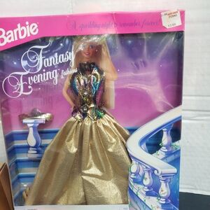 1994 Glamorous Barbie Fantasy Evening Fashions Doll with Gold and Irredescent